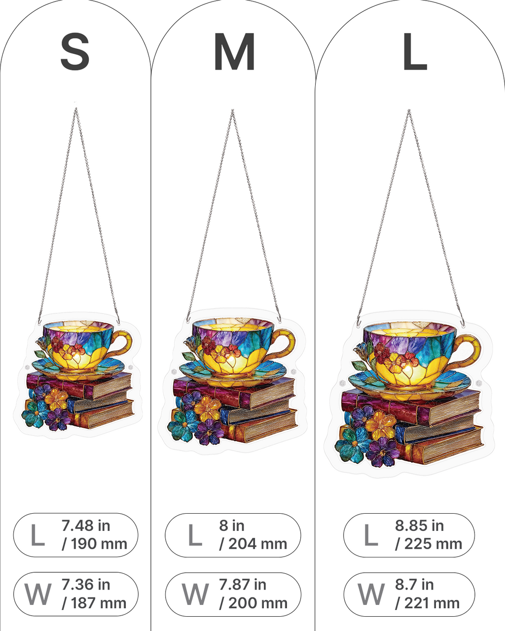 Acrylic Jigsaw Puzzle Suncatcher - Radiant Bloom Teacup