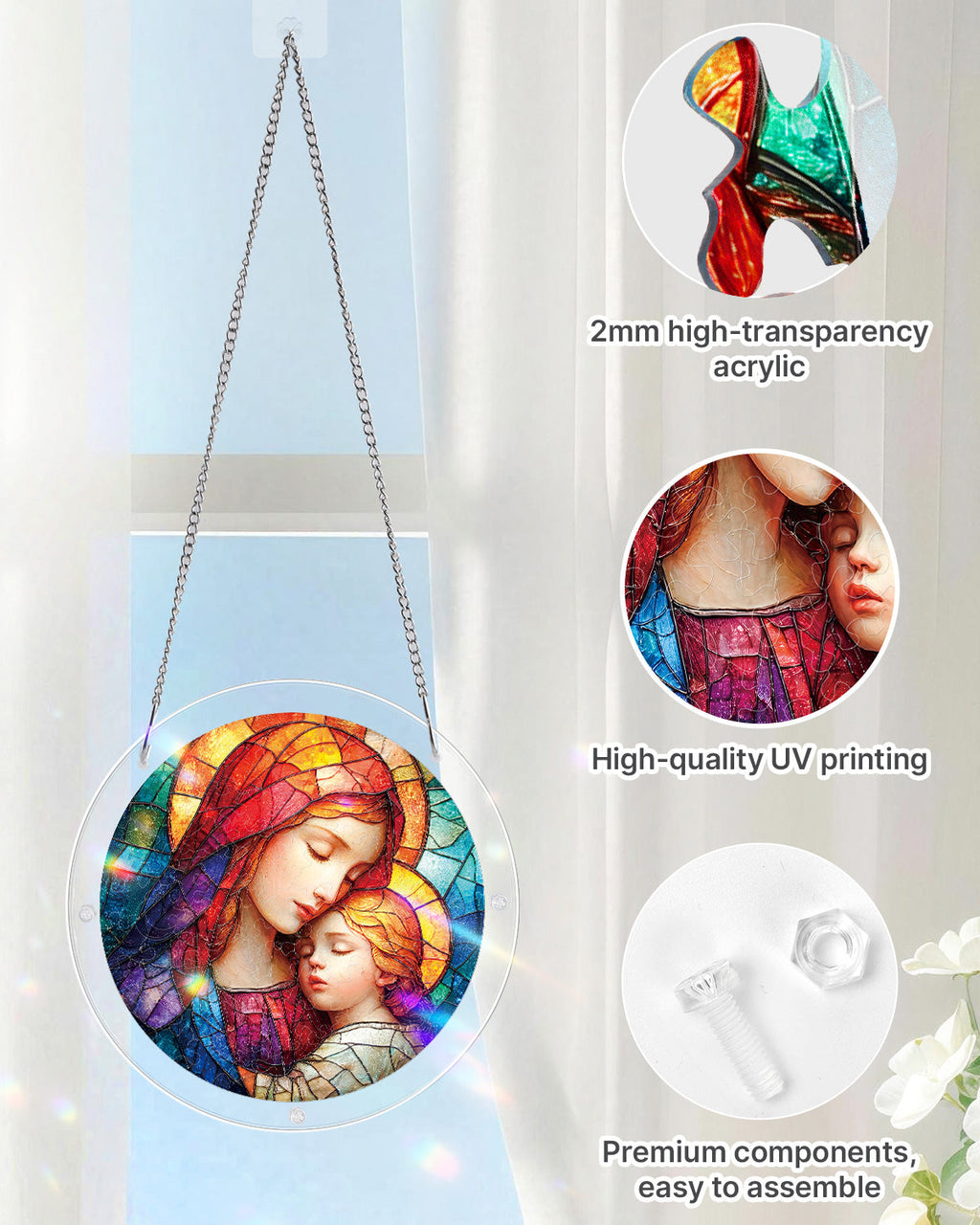 Holy Embrace Light Suncatcher-Acrylic Window Art