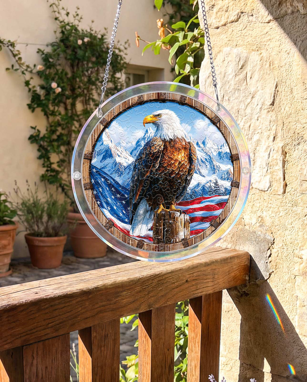 Acrylic Jigsaw Puzzle Suncatcher - Wings of Freedom