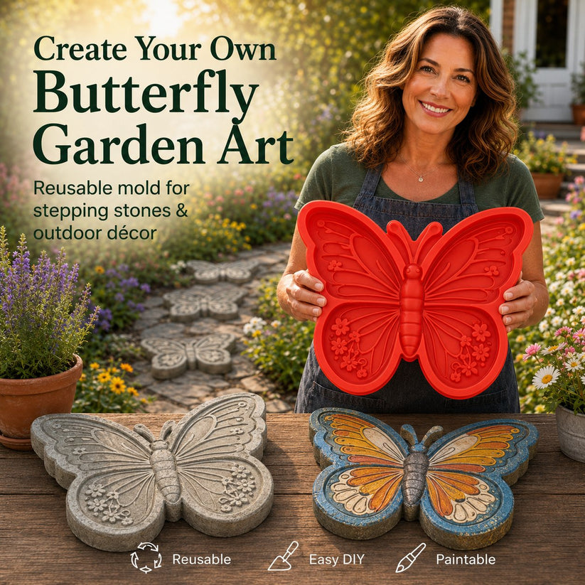Reusable Stepping Stone Mold – Butterfly