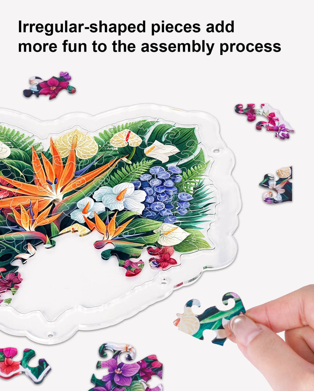 Acrylic Jigsaw Puzzle Suncatcher - Heatwave Bloom