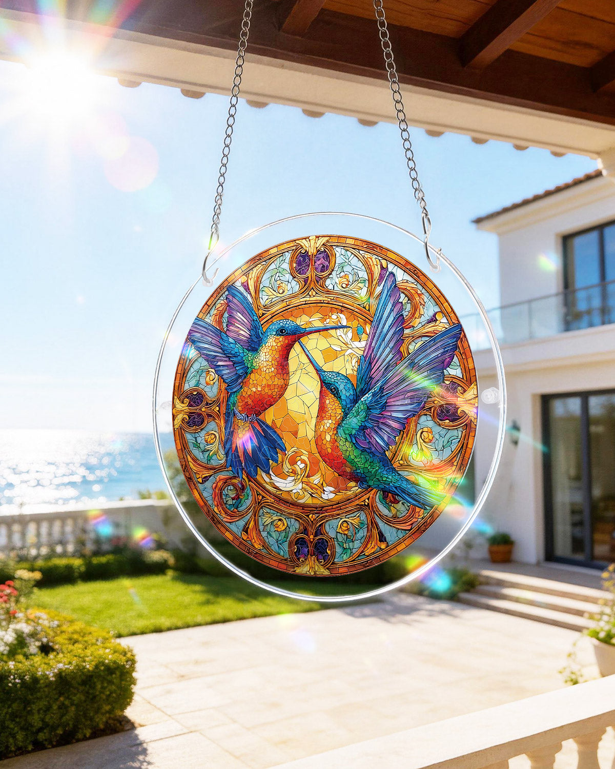 Twin Wings of Radiance Light Suncatcher-Acrylic Window Art