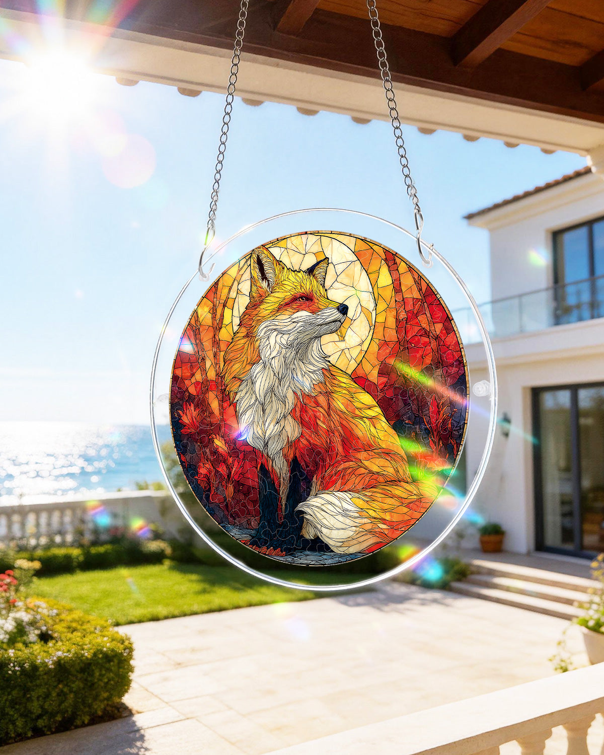 Fox Glow Light Suncatcher-Acrylic Window Art