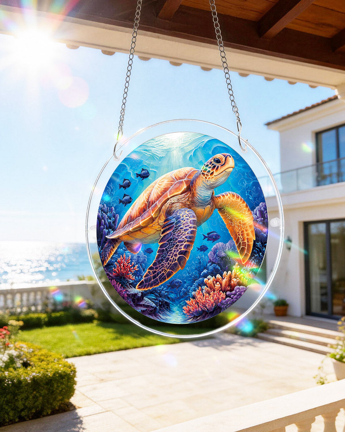 Acrylic Jigsaw Puzzle Suncatcher - Starsea Turtle