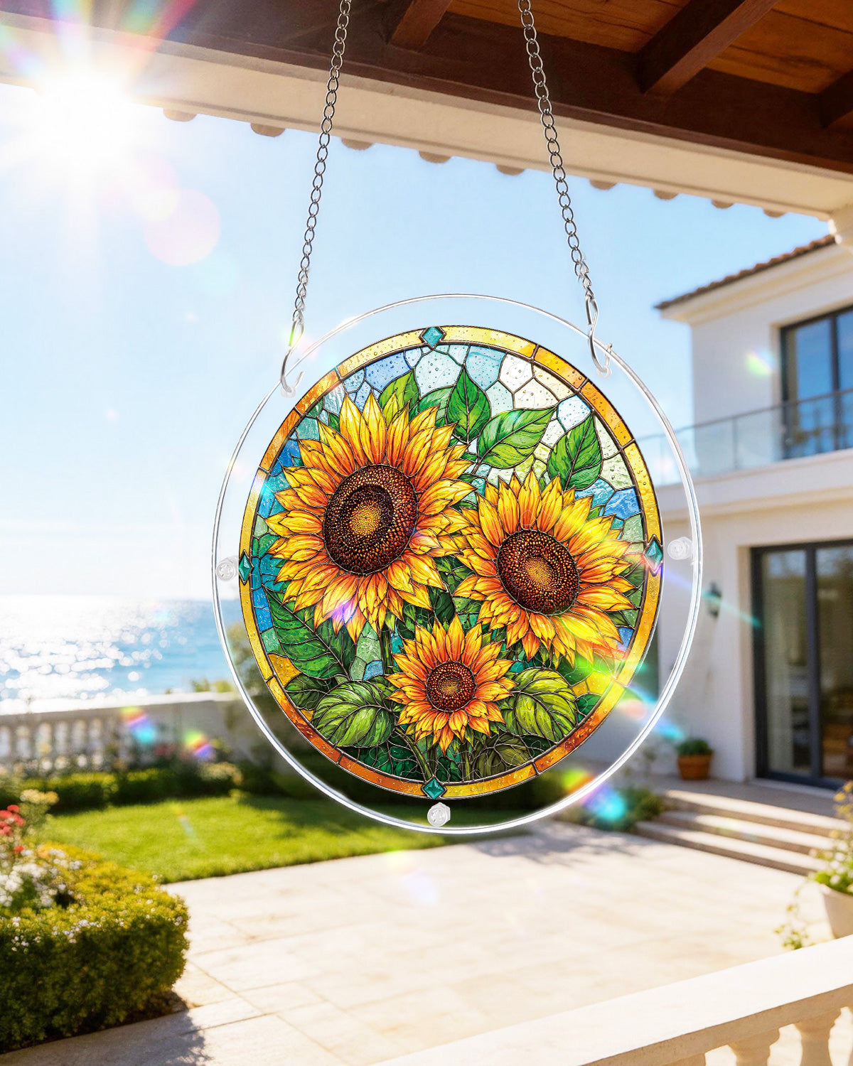 Sunflower Radiance Light Suncatcher-Acrylic Window Art