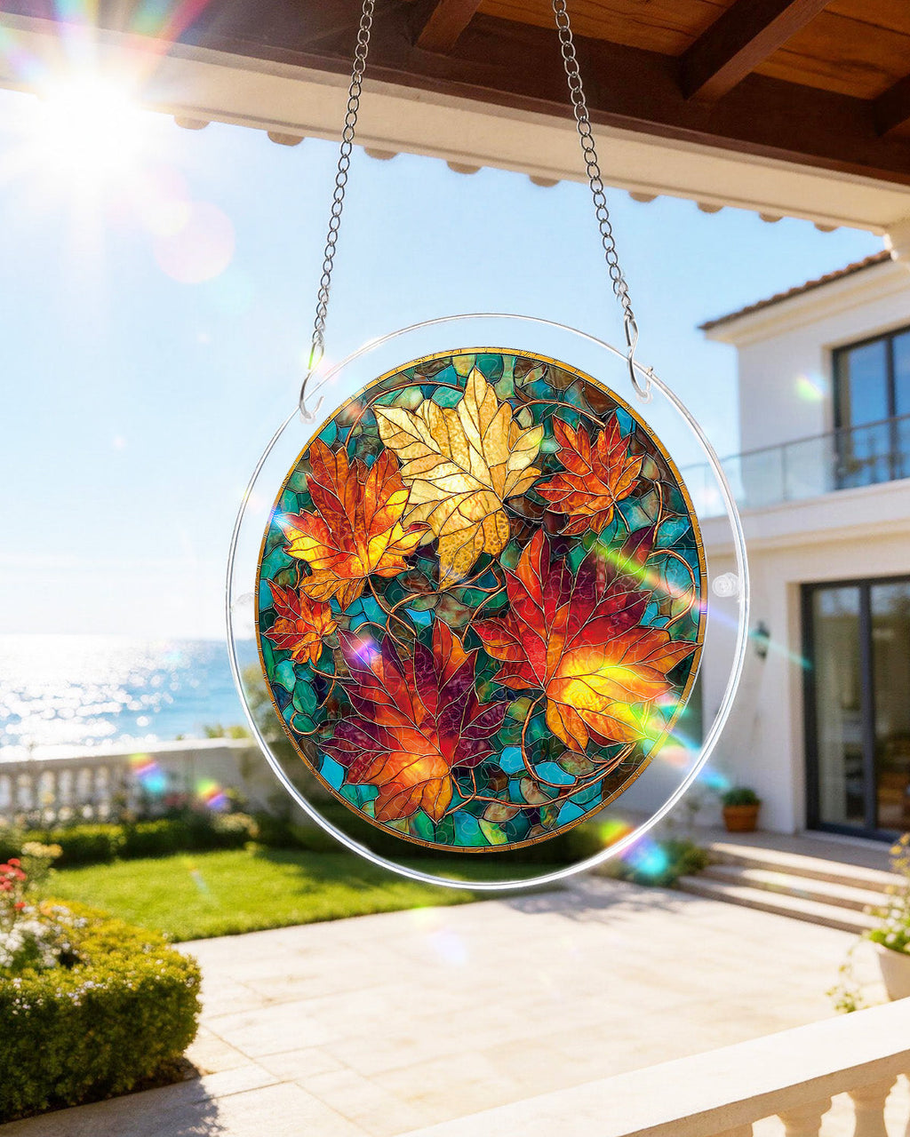 Golden Maple Light Suncatcher-Acrylic Window Art