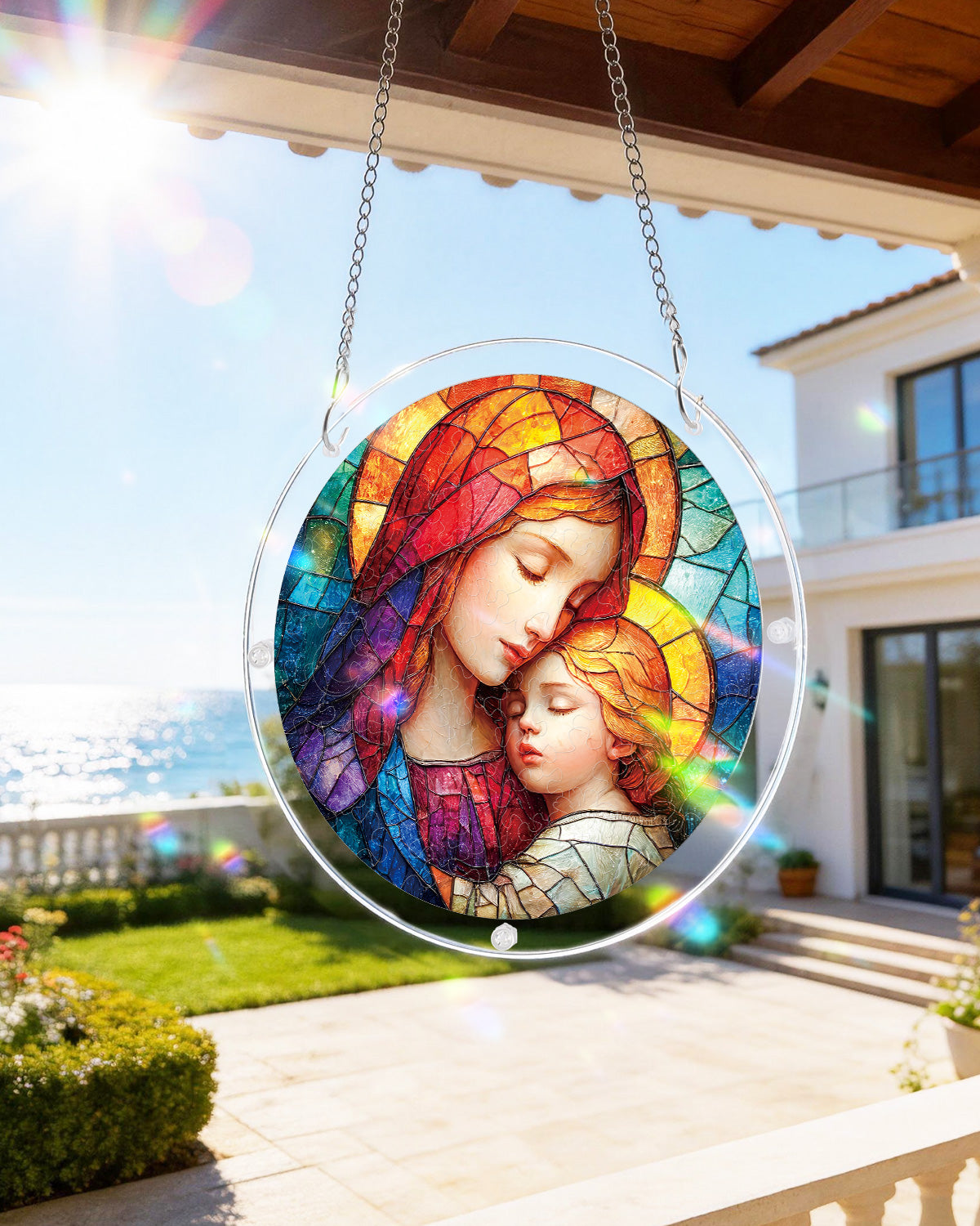 Holy Embrace Light Suncatcher-Acrylic Window Art