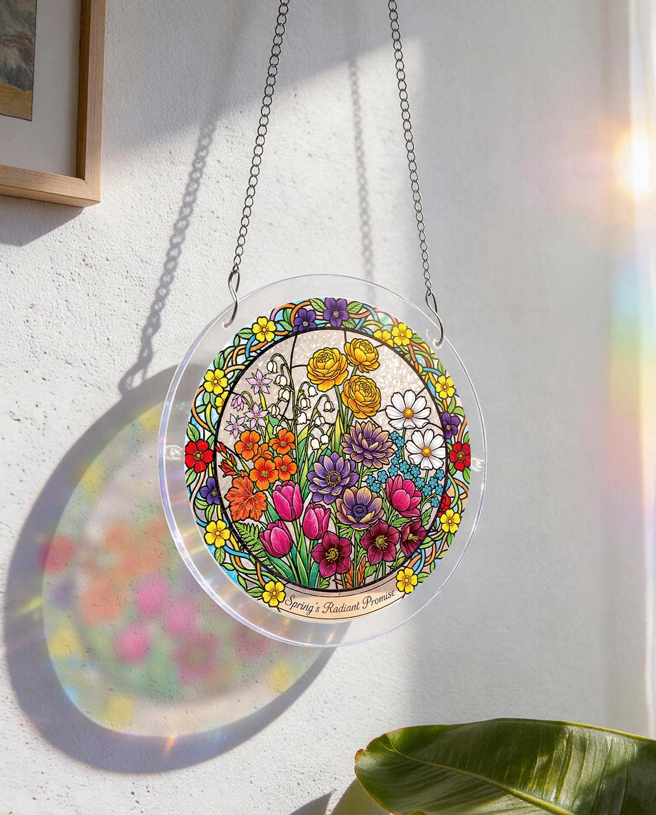 Acrylic Jigsaw Puzzle Suncatcher - Spring Blossoms