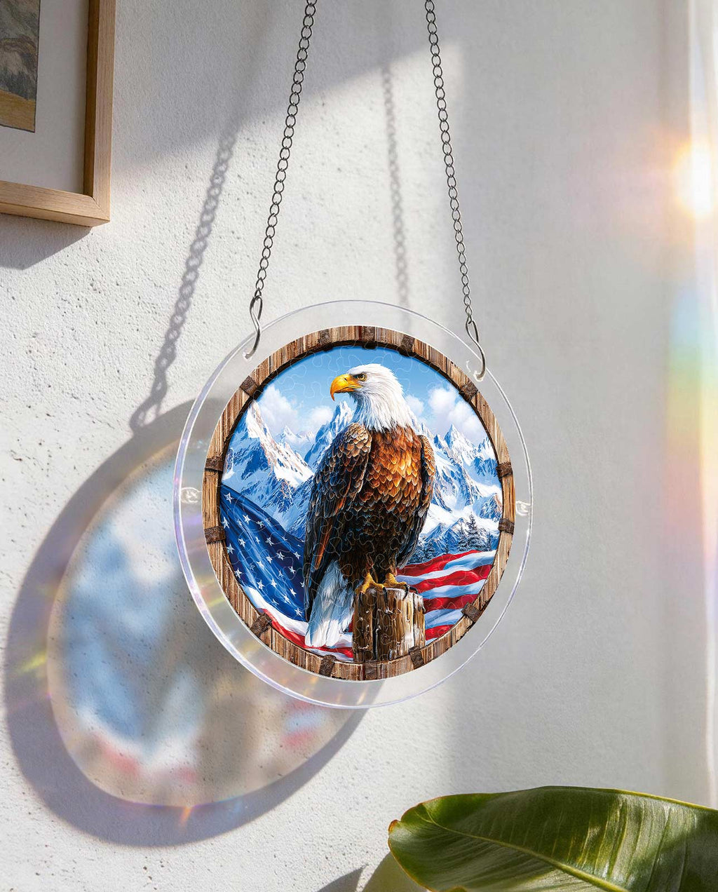 Acrylic Jigsaw Puzzle Suncatcher - Wings of Freedom