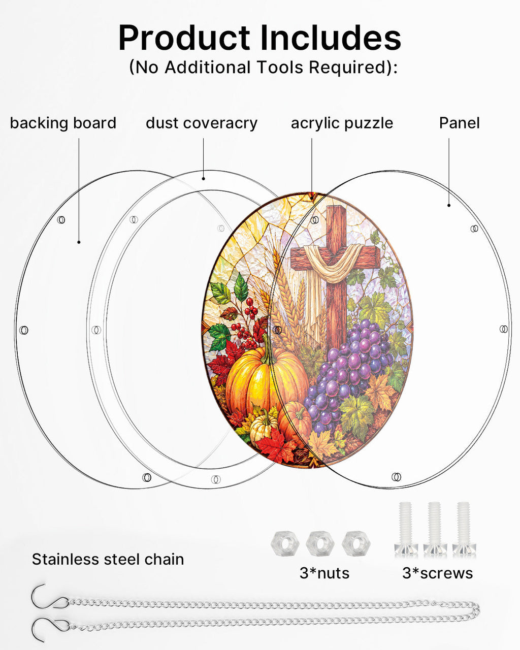 Harvest Blessings Light Suncatcher-Acrylic Window Art