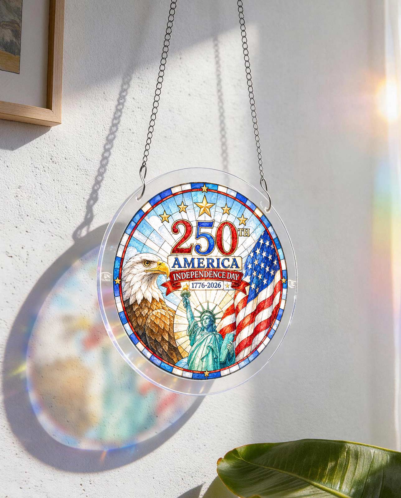 Acrylic Jigsaw Puzzle Suncatcher - American Bicentennial