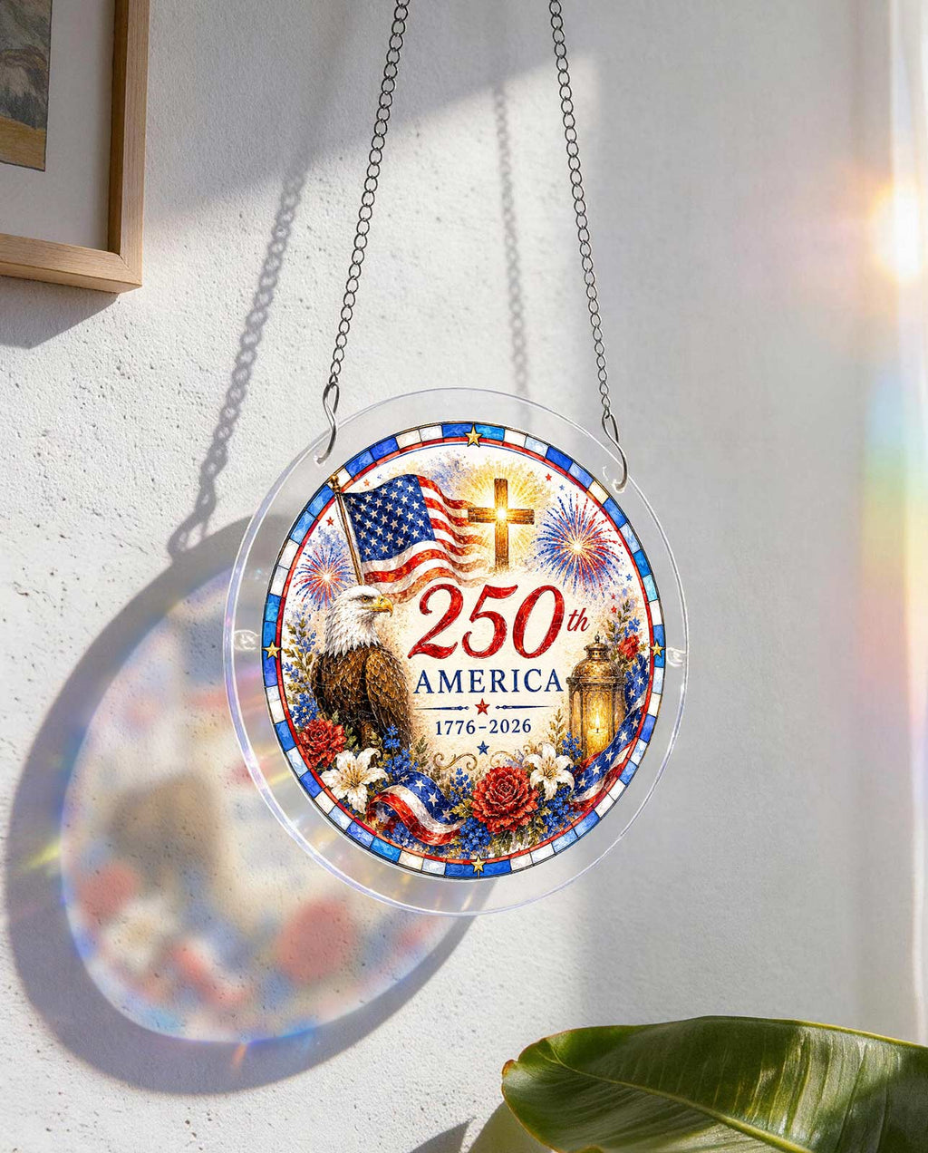 Acrylic Jigsaw Puzzle Suncatcher - Faith & Freedom