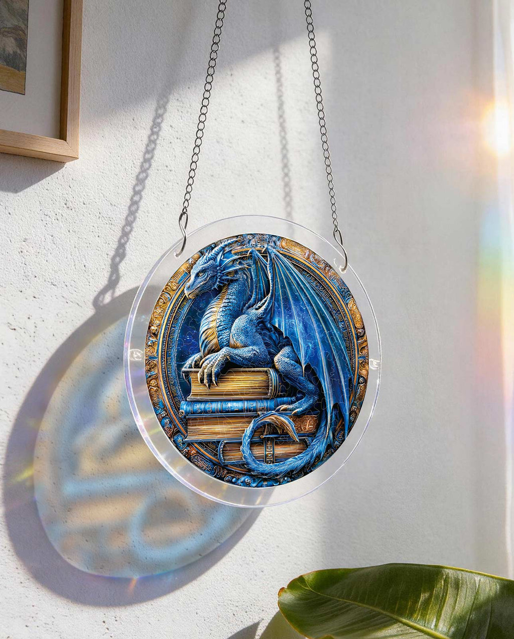 Acrylic Jigsaw Puzzle Suncatcher - Dragon Realm Library