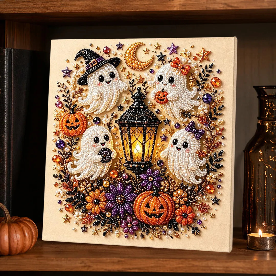 3D Halloween-Themed DIY Diamond Painting – Ghostly Halloween