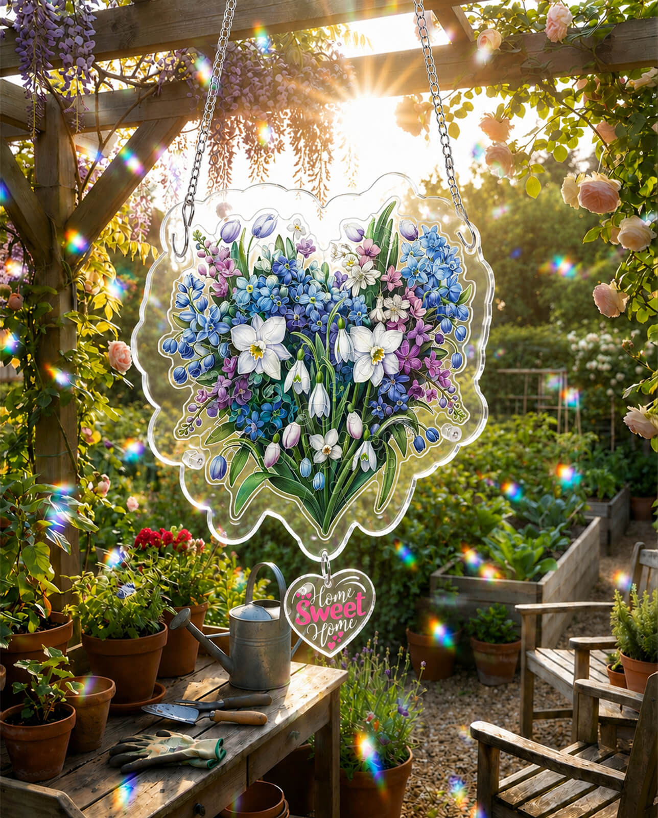 Acrylic Jigsaw Puzzle Suncatcher - Secret Words of Spring