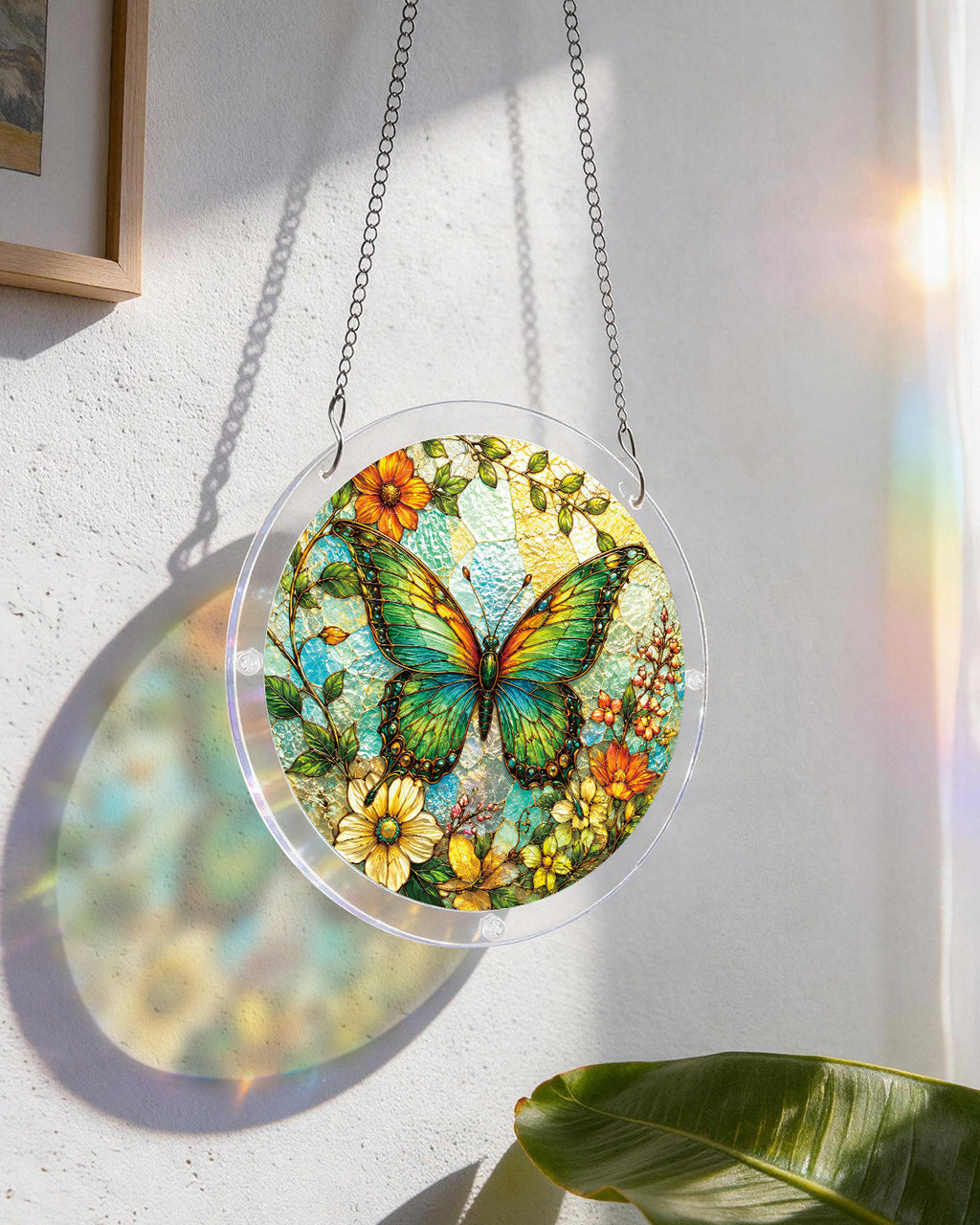 Emerald Butterfly Whisper Light Suncatcher-Acrylic Window Art