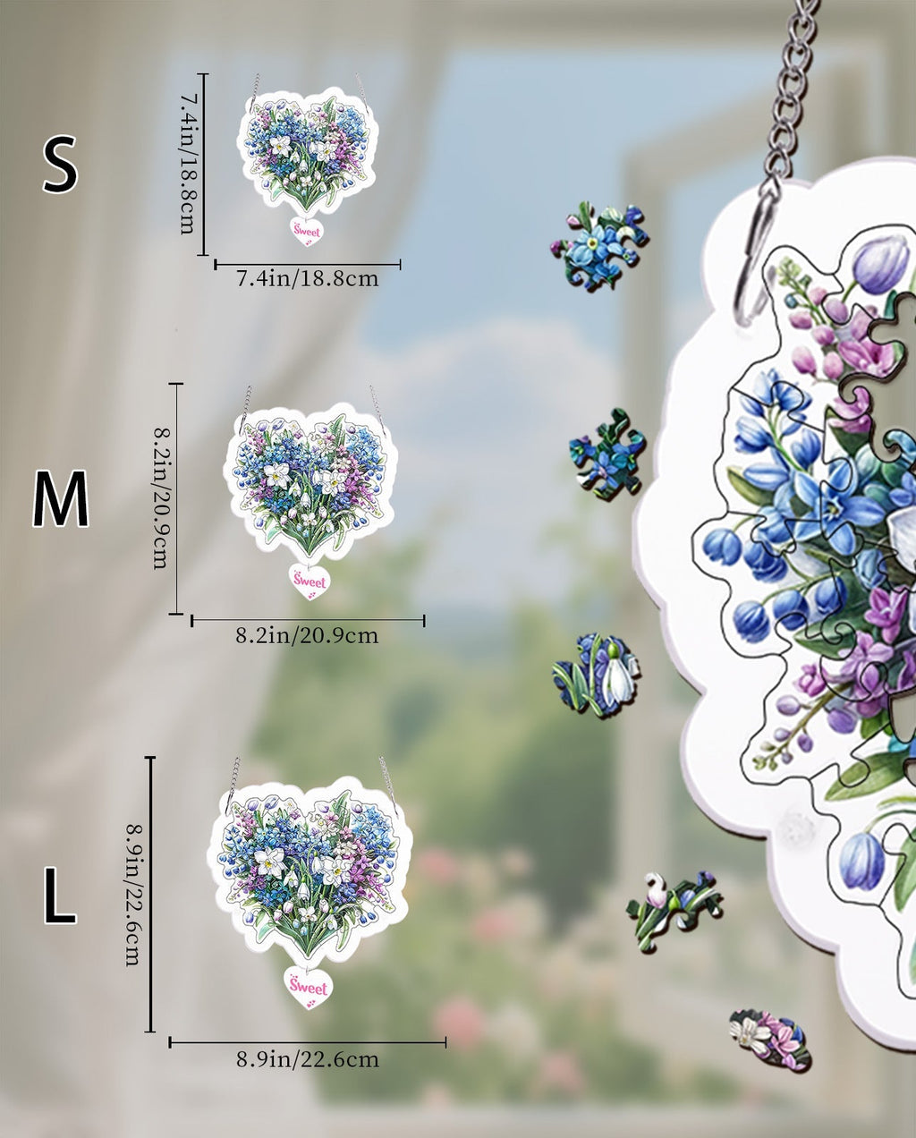 Acrylic Jigsaw Puzzle Suncatcher - Secret Words of Spring