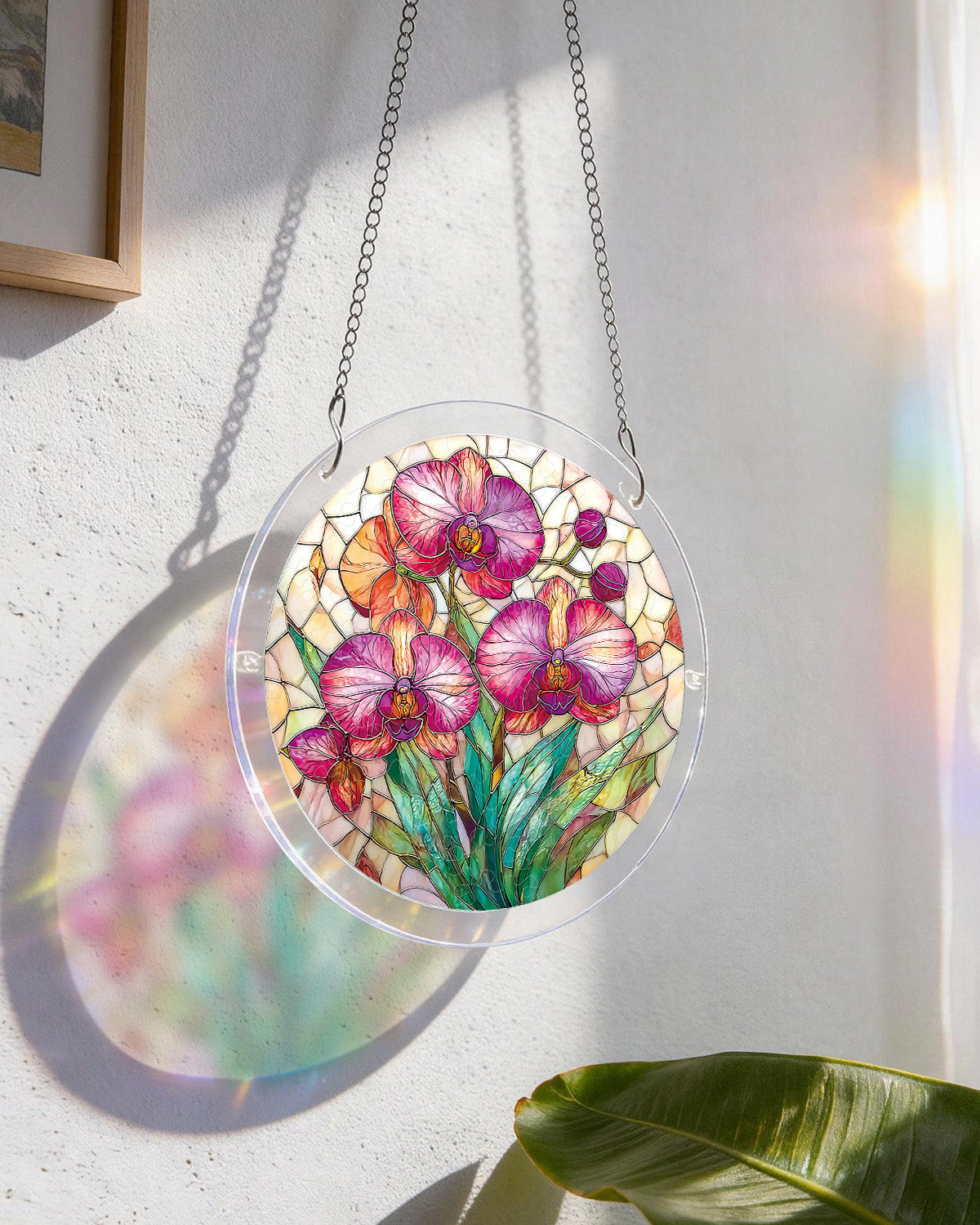 Dreamy Orchids Light Suncatcher-Acrylic Window Art