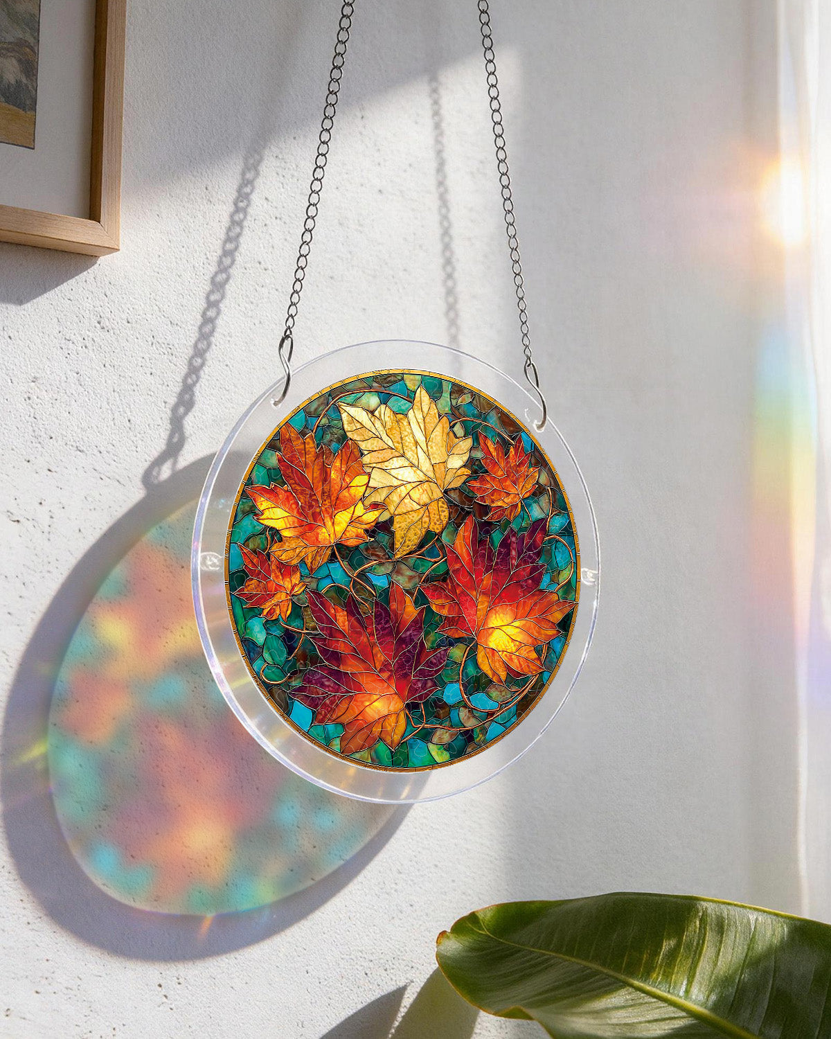 Golden Maple Light Suncatcher-Acrylic Window Art