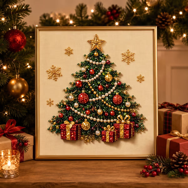 3D Pearl Christmas DIY Diamond Painting - Holiday Tree