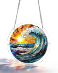 Acrylic Jigsaw Puzzle Suncatcher - Golden Wave