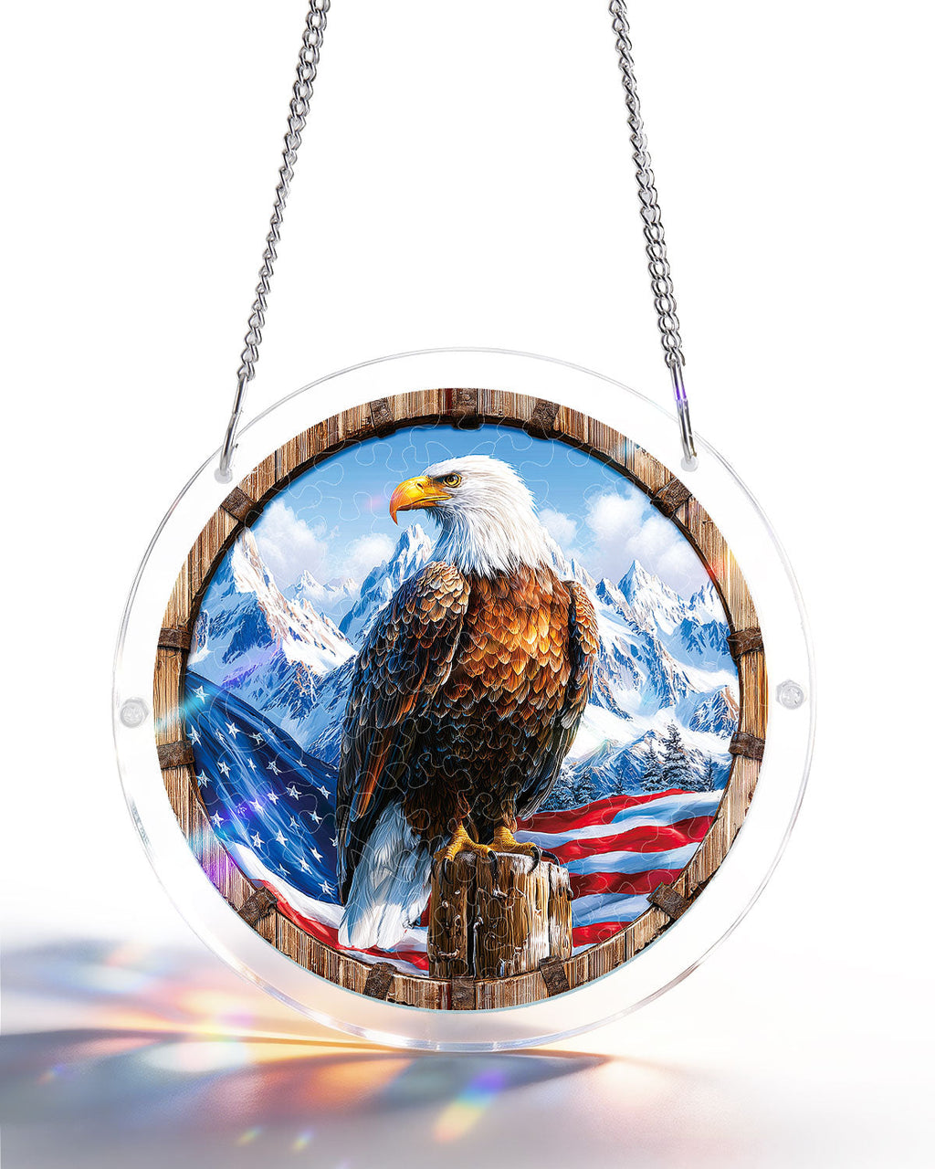 Acrylic Jigsaw Puzzle Suncatcher - Wings of Freedom