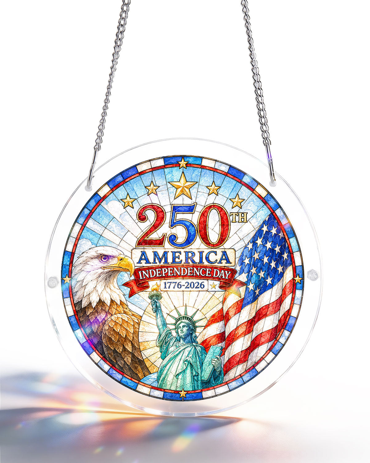 Acrylic Jigsaw Puzzle Suncatcher - American Bicentennial
