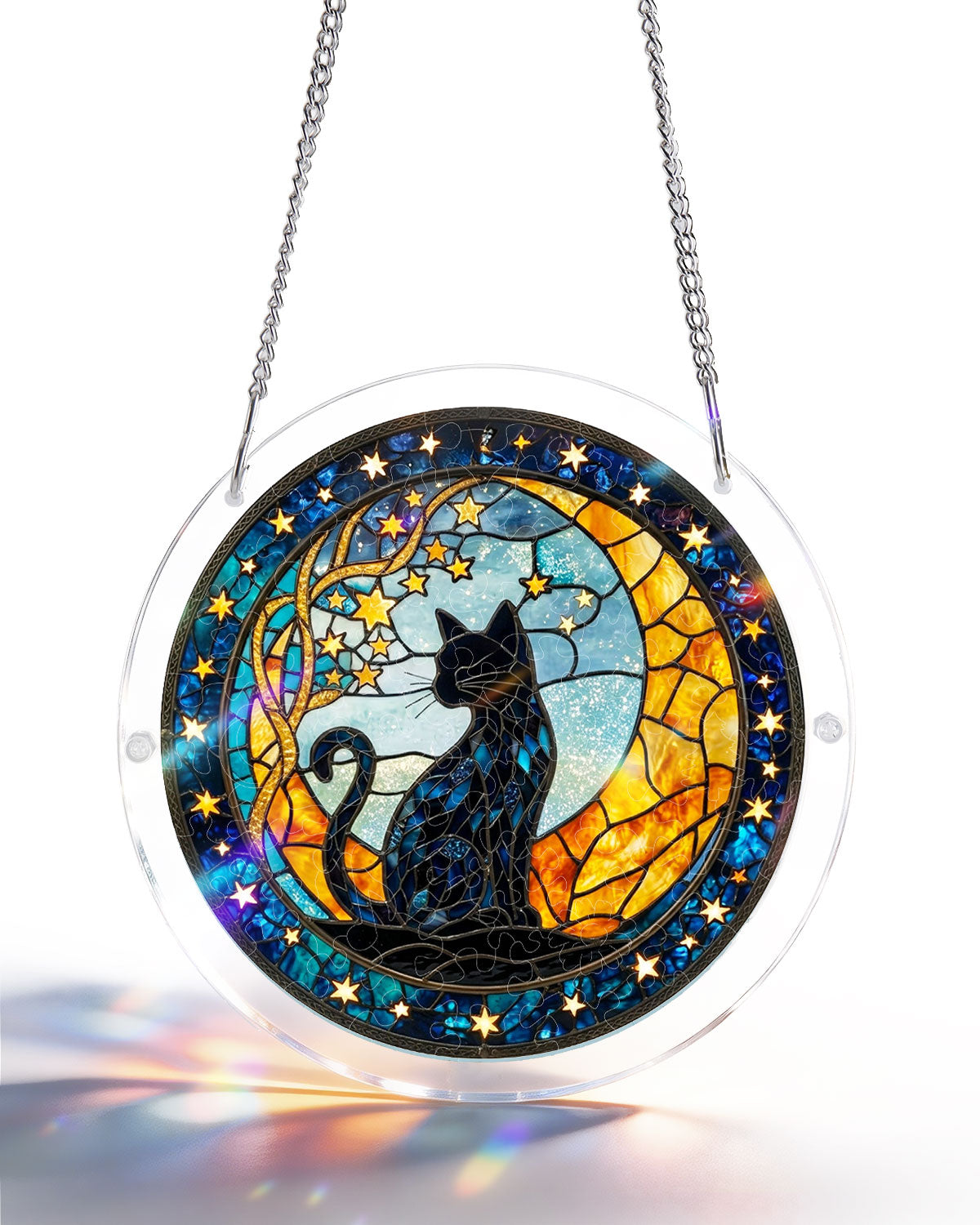 Acrylic Jigsaw Puzzle Suncatcher - Selene’s Cat