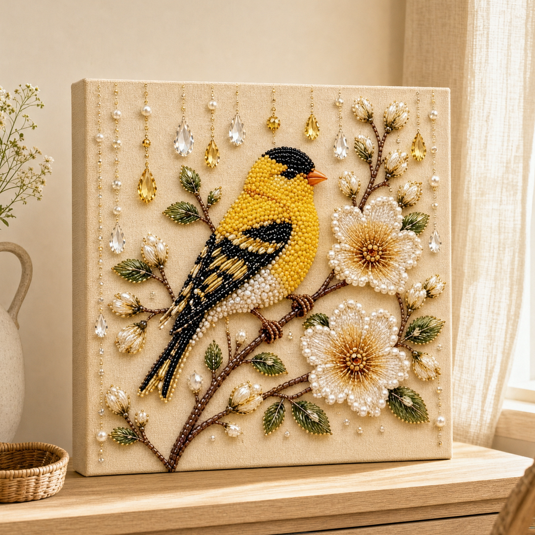 3D Bird-Themed DIY Diamond Painting – Canary