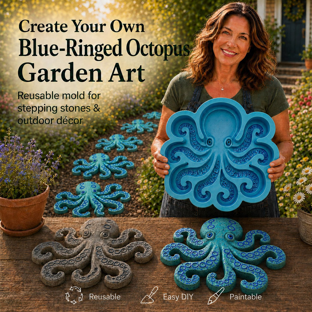 Reusable Stepping Stone Mold – Octopus