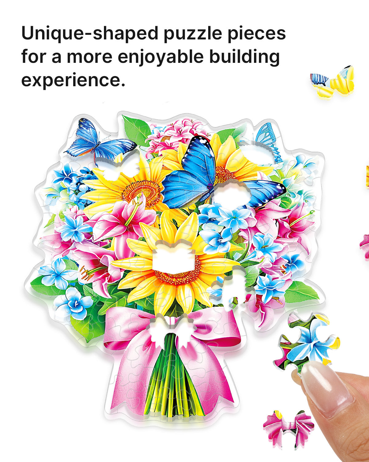 Acrylic Tabletop Suncatcher - Sunflower & Butterfly Bouquet