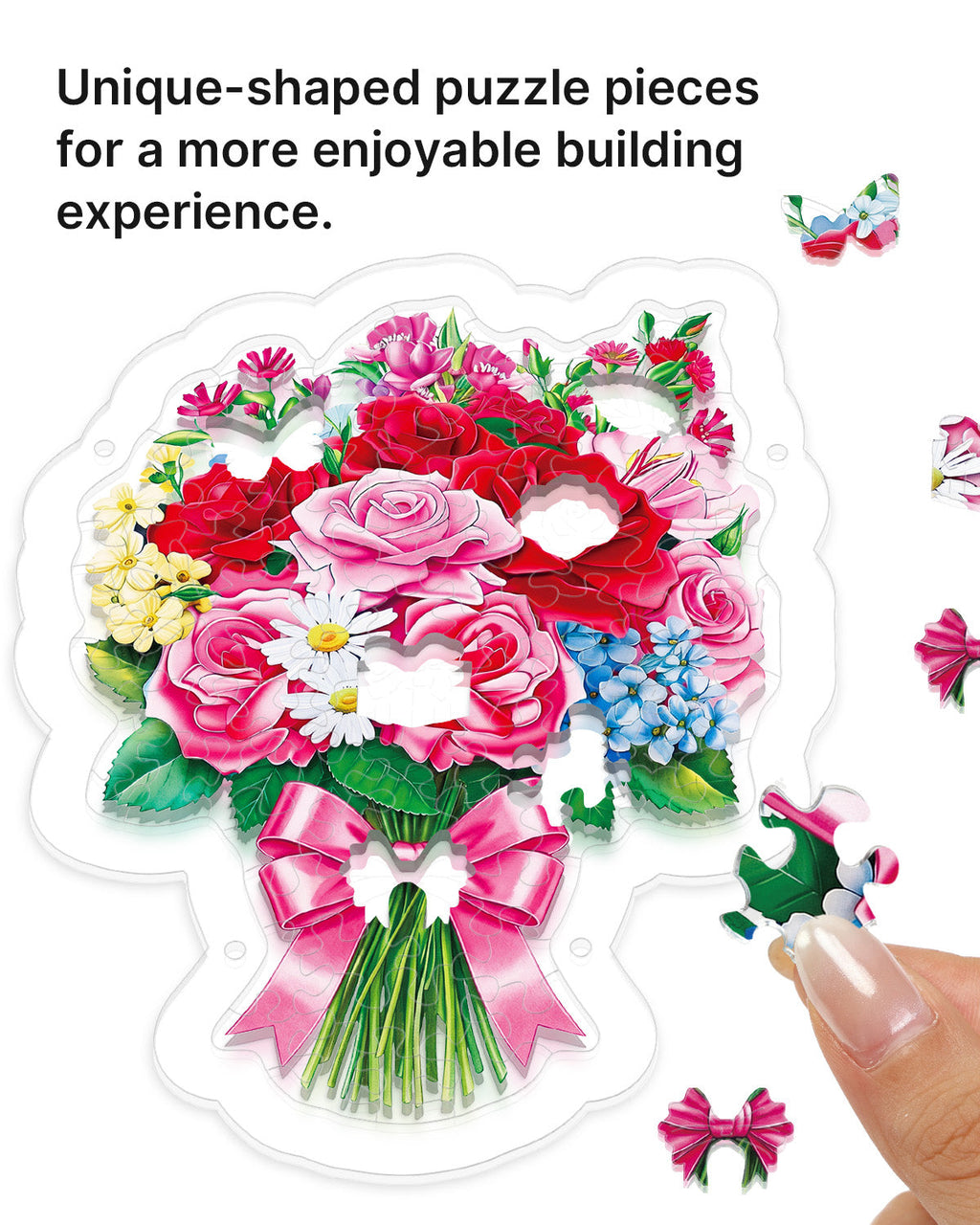 Acrylic Tabletop Suncatcher - Romantic Flower Bouquet