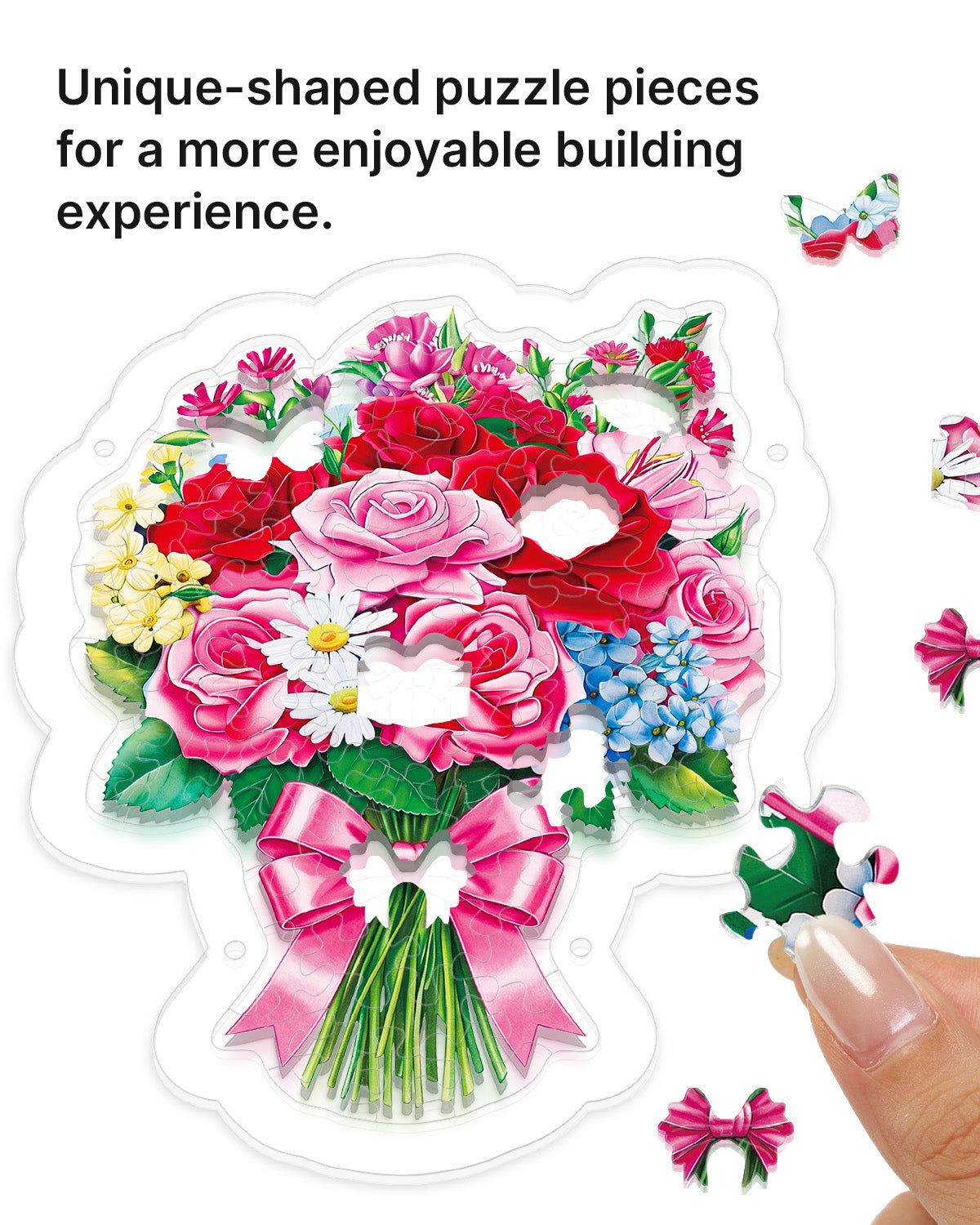 Acrylic Tabletop Suncatcher - Romantic Flower Bouquet