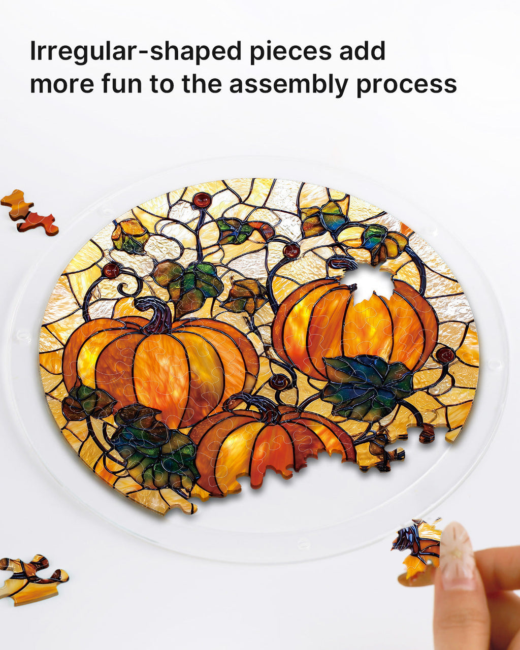 Harvest Pumpkin Light Suncatcher-Acrylic Window Art