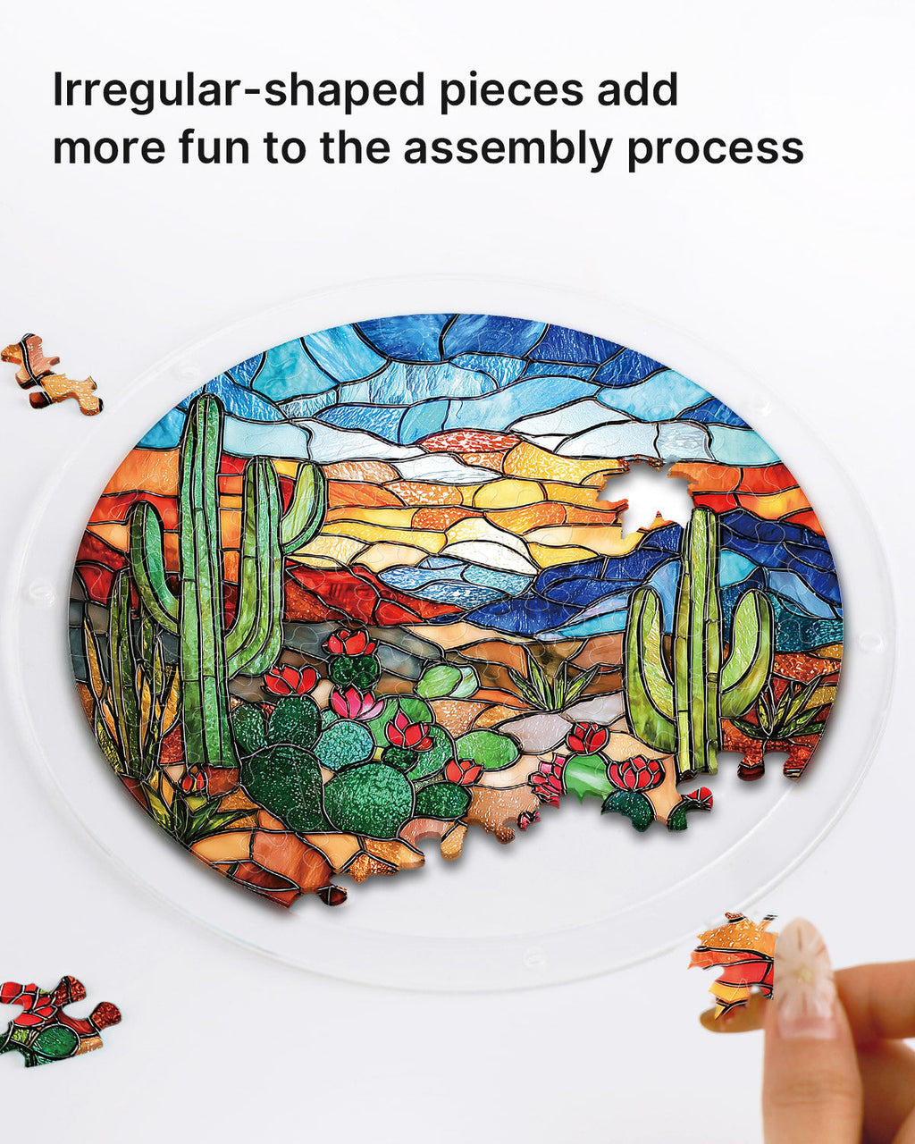 Desert Cactus Light Suncatcher-Acrylic Window Art