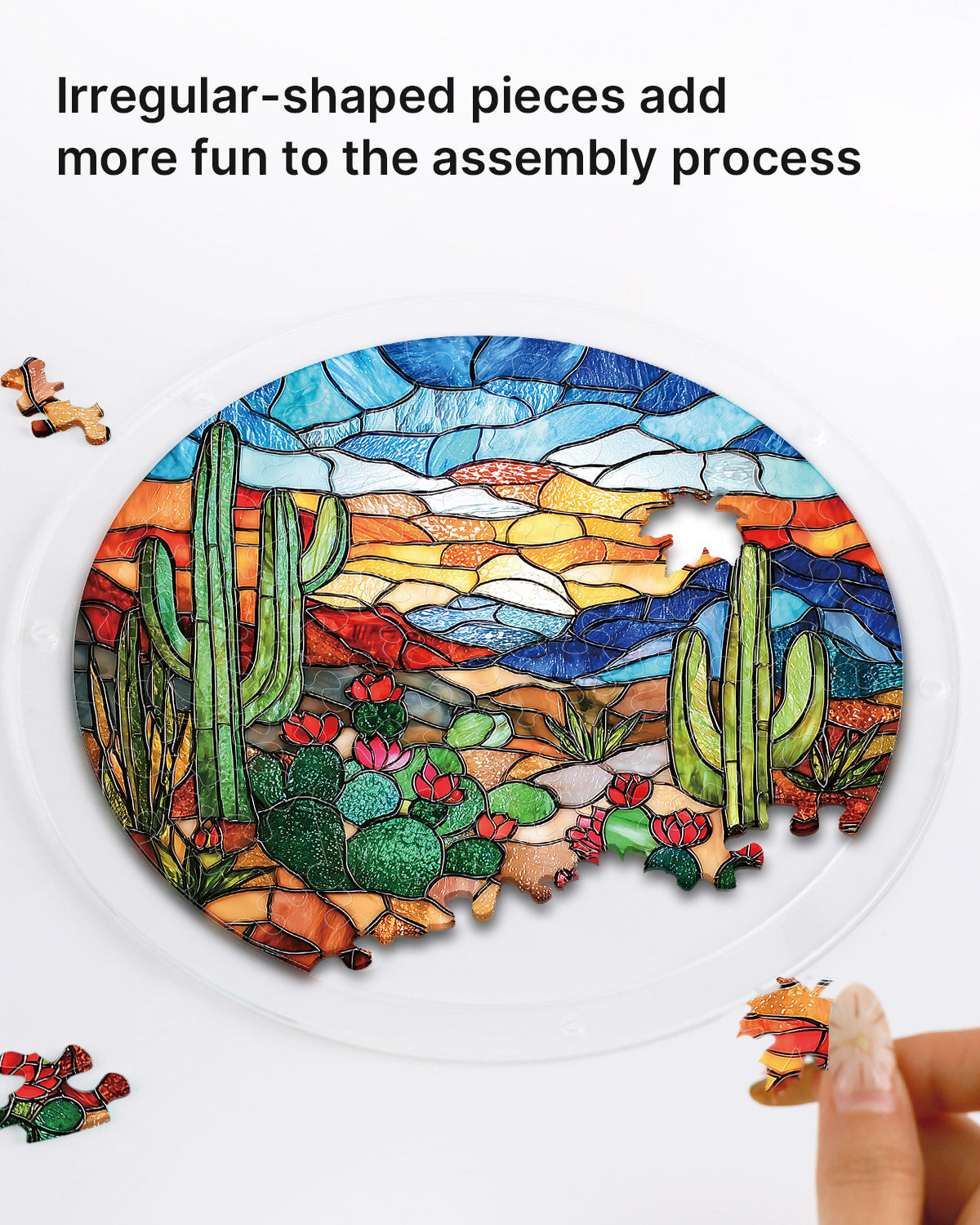 Desert Cactus Light Suncatcher-Acrylic Window Art