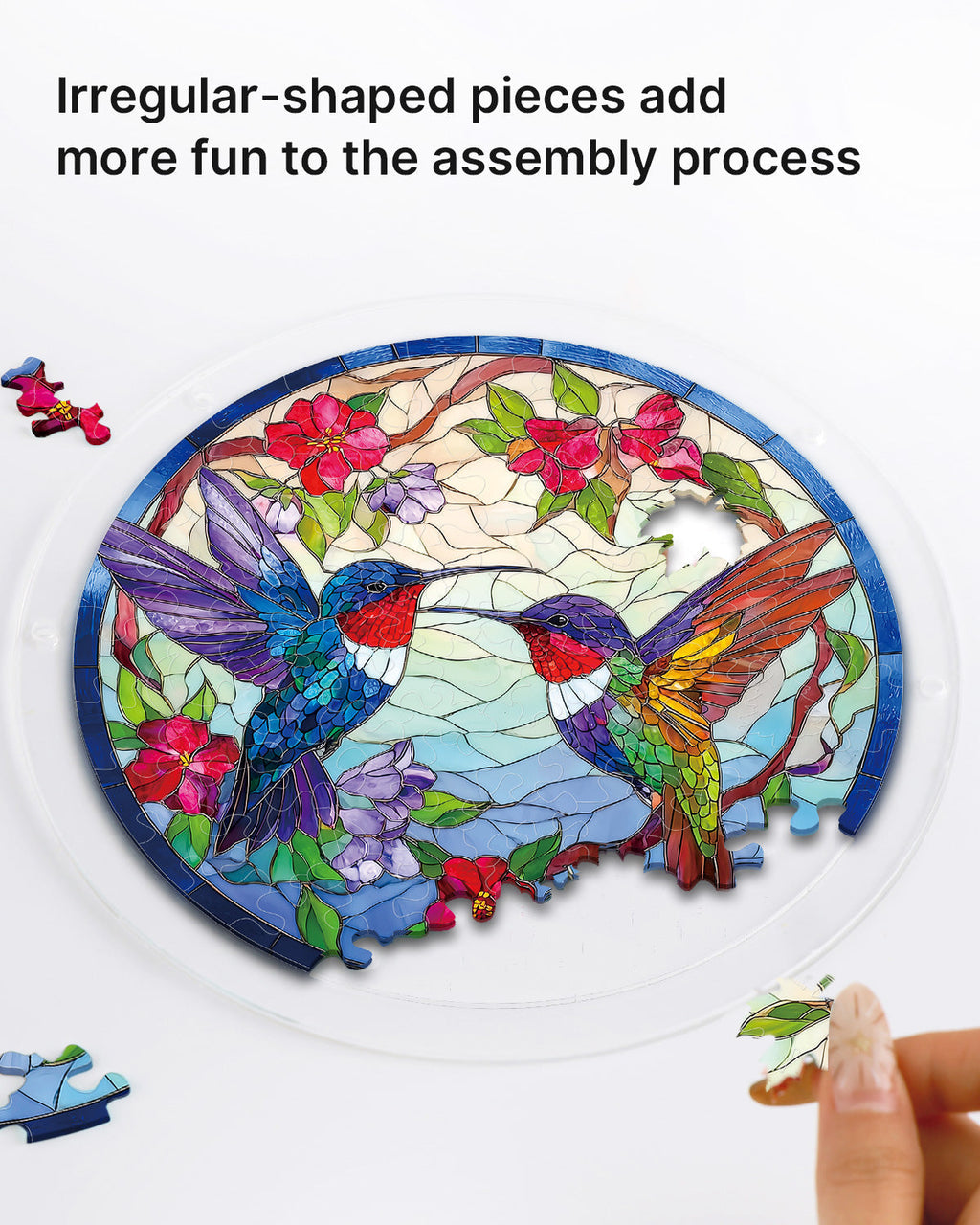 Hummingbird Bloomscape Light Suncatcher-Acrylic Window Art