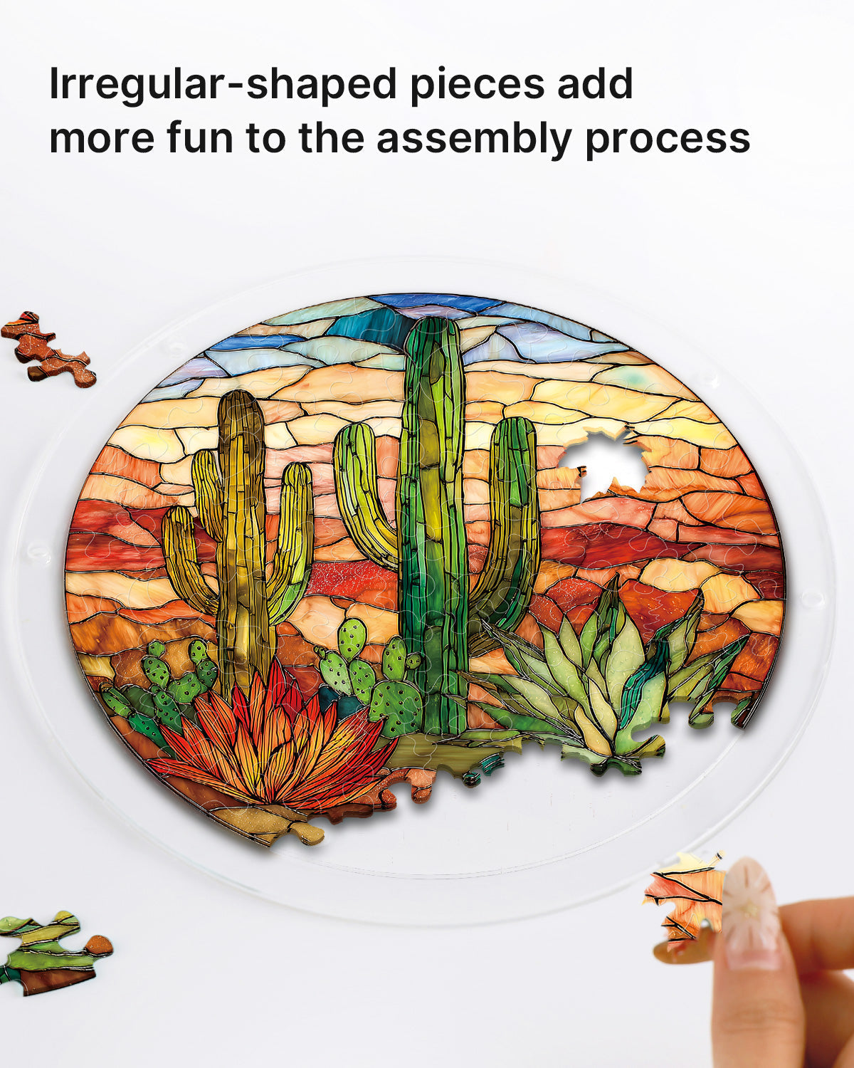 Sunset Cactus Light Suncatcher-Acrylic Window Art