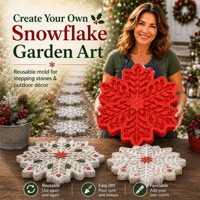 Reusable Stepping Stone Mold – Snowflake