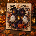 3D Halloween-Themed DIY Diamond Painting – Haunted Manor