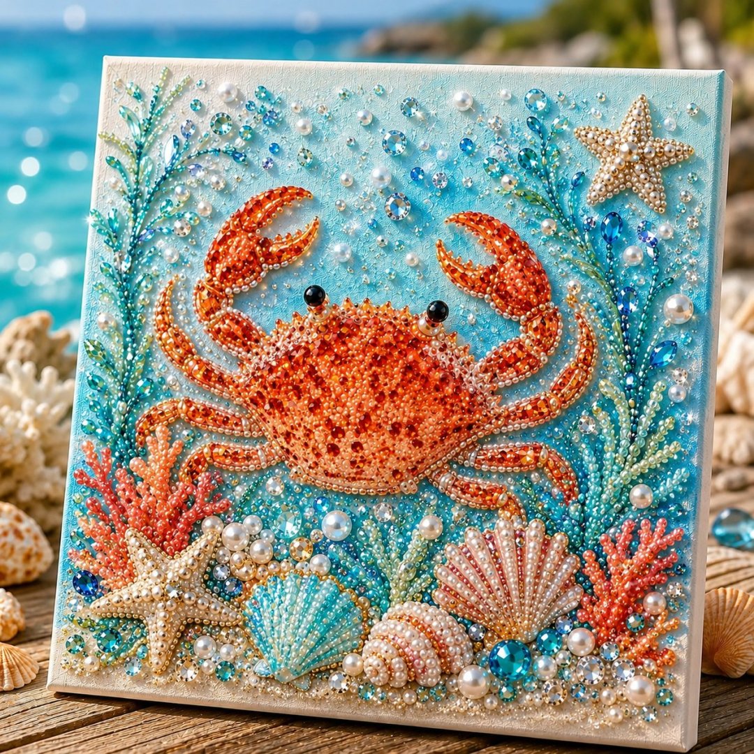 3D Ocean-Themed DIY Diamond Painting - Crab