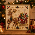 3D Pearl Christmas DIY Diamond Painting - Sleigh Gift
