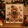 3D Pearl Christmas DIY Diamond Painting - Gingerbread Man