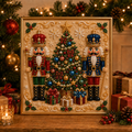 3D Pearl Christmas DIY Diamond Painting - Red and Blue Nutcracker