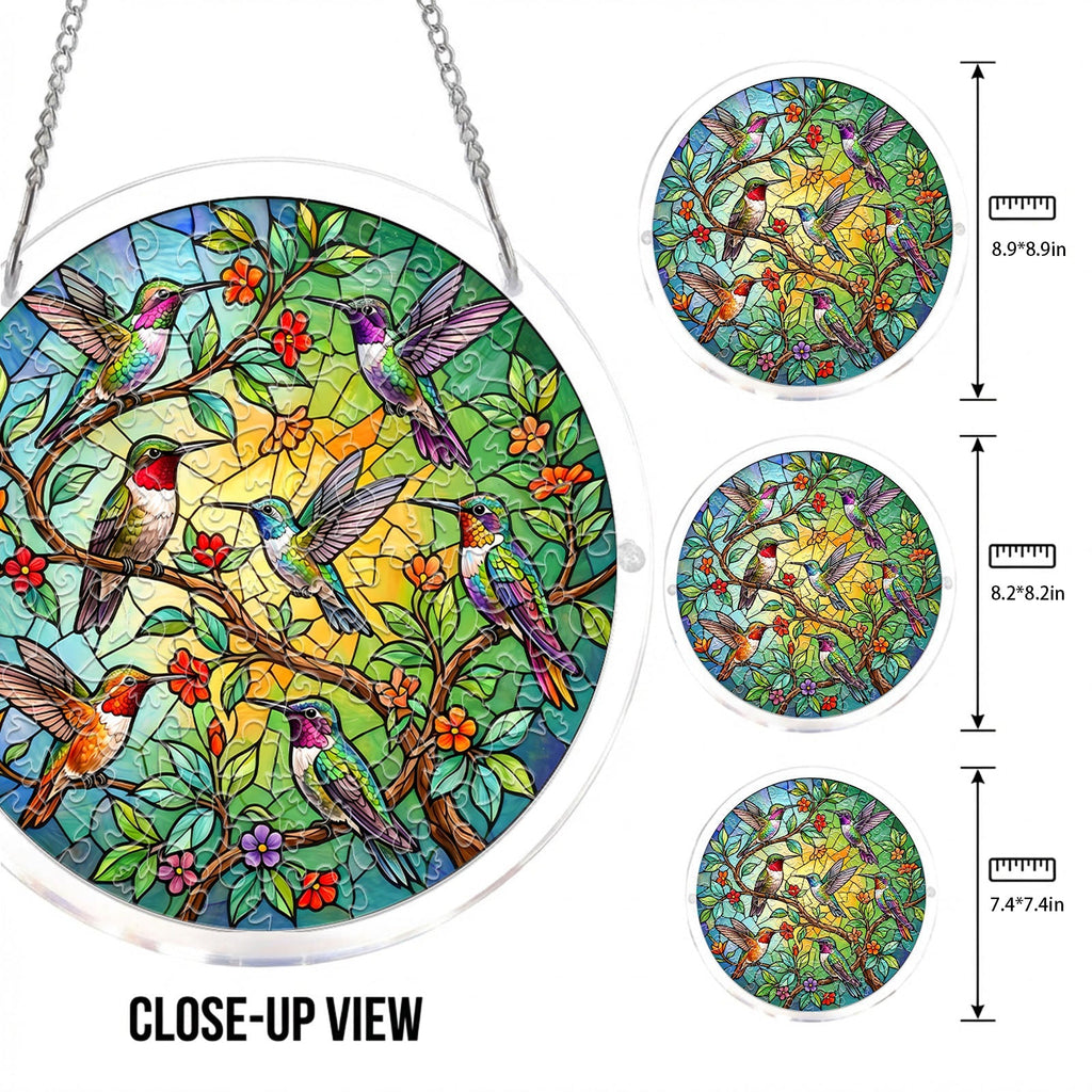 Acrylic Jigsaw Puzzle Suncatcher - Emerald Forest Prism