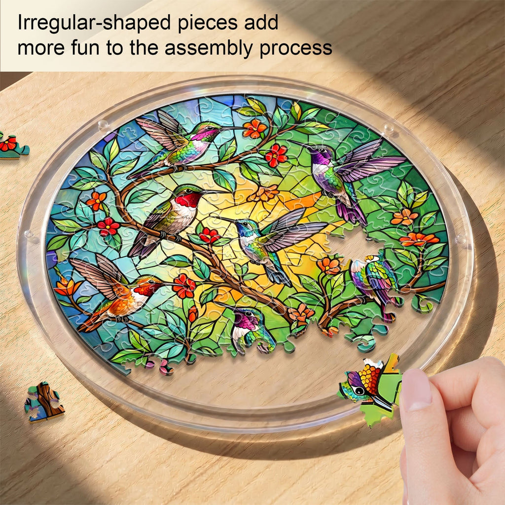 Acrylic Jigsaw Puzzle Suncatcher - Emerald Forest Prism