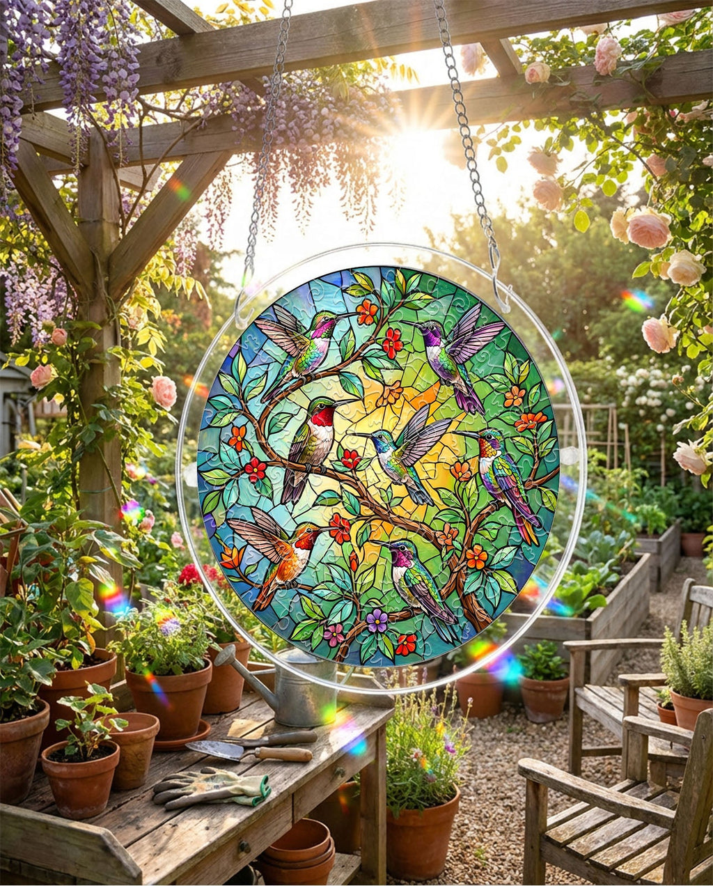 Acrylic Jigsaw Puzzle Suncatcher - Emerald Forest Prism