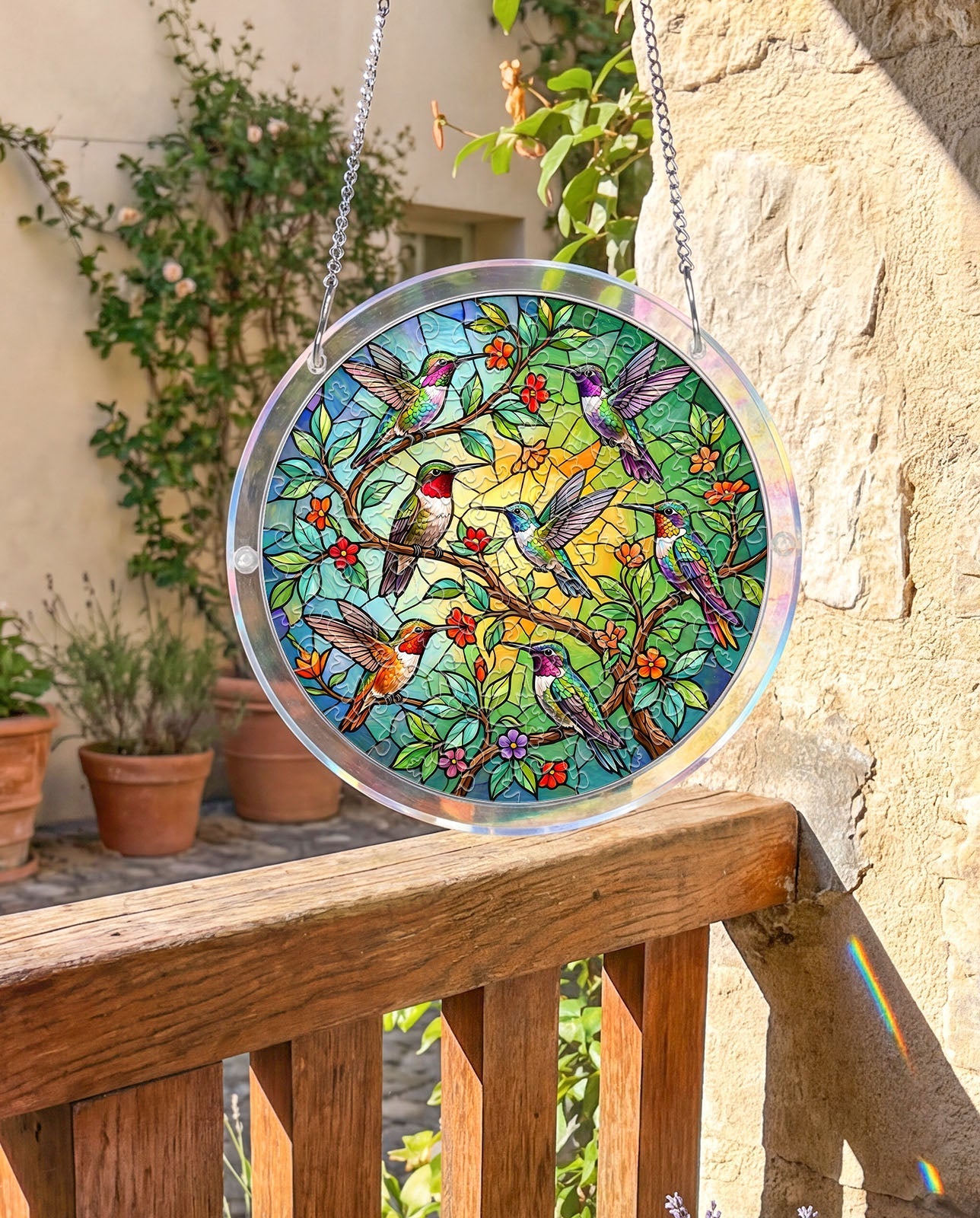Acrylic Jigsaw Puzzle Suncatcher - Emerald Forest Prism