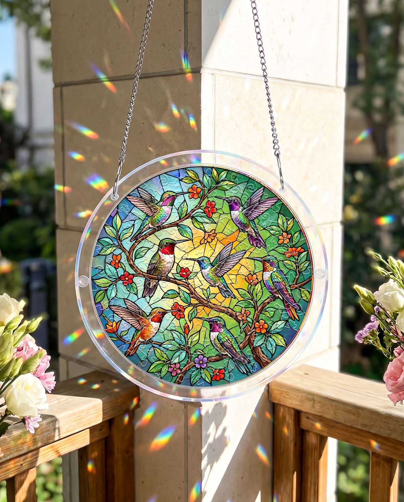 Acrylic Jigsaw Puzzle Suncatcher - Emerald Forest Prism