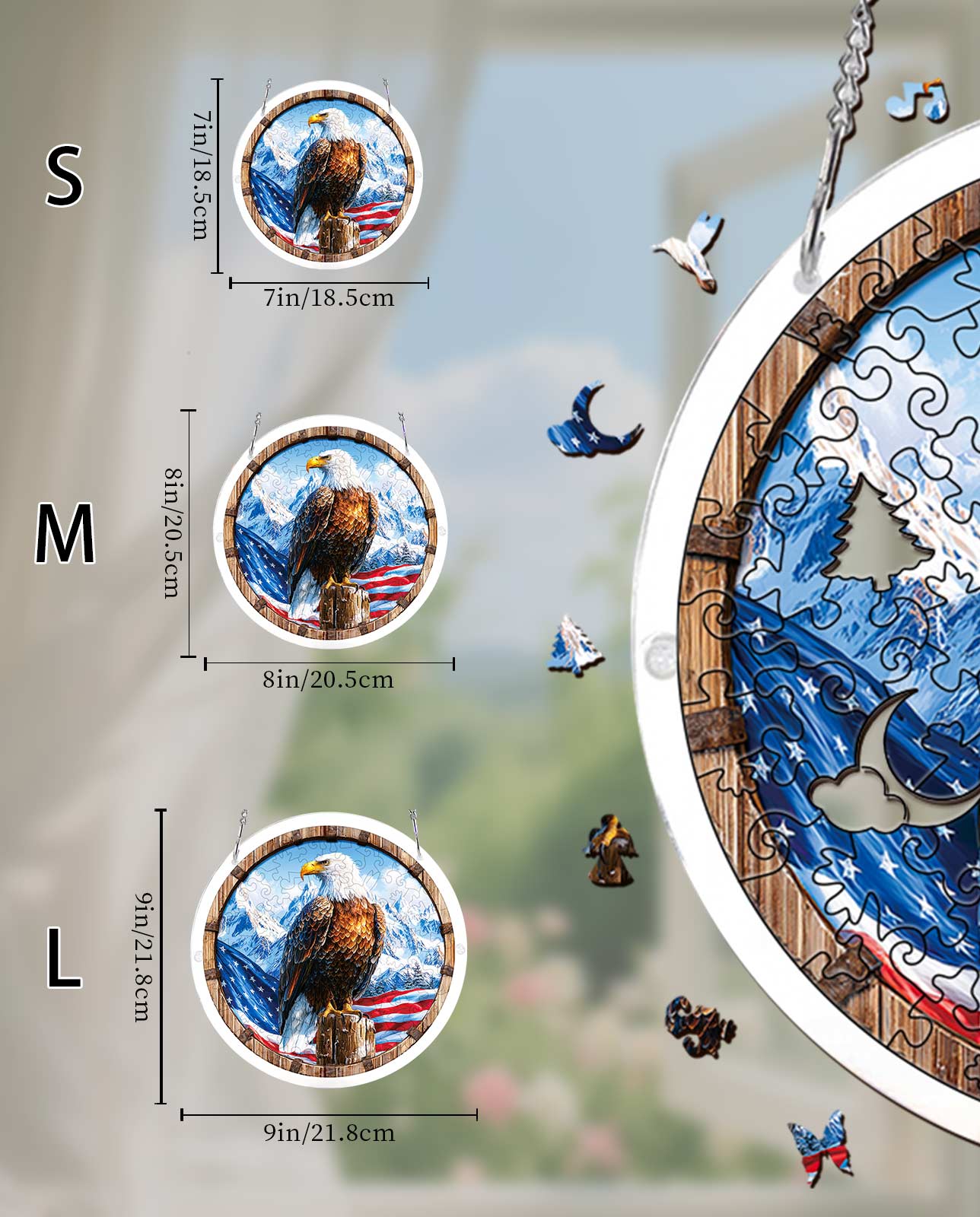 Acrylic Jigsaw Puzzle Suncatcher - Wings of Freedom